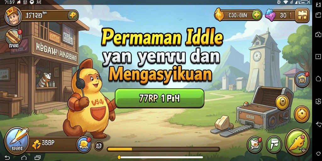 Tangkapan layar gameplay 77RP dengan karakter yang beraksi.