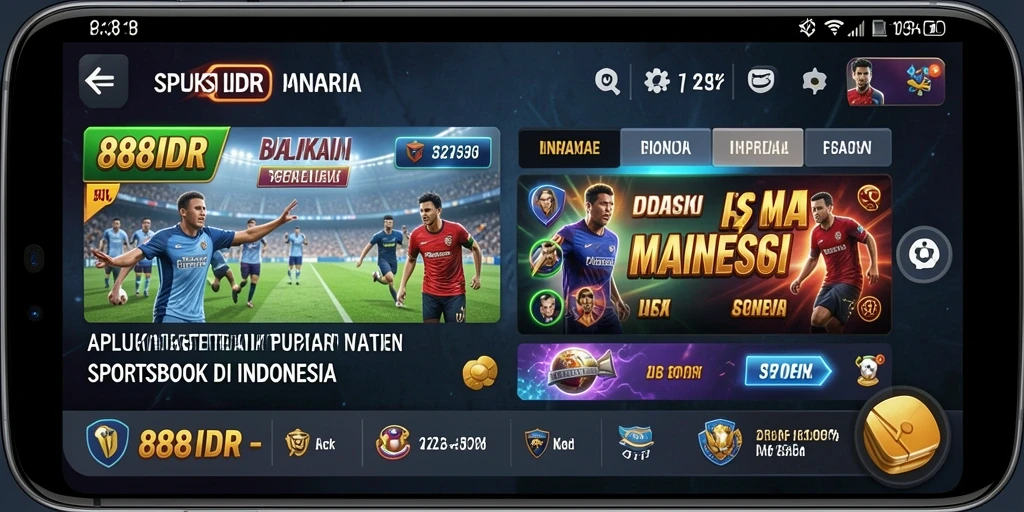 Tampilan antarmuka aplikasi 888IDR yang modern dan responsif.