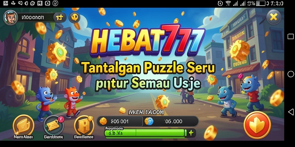 Screenshot gameplay HEBAT777 menampilkan tantangan Puzzle yang menarik.