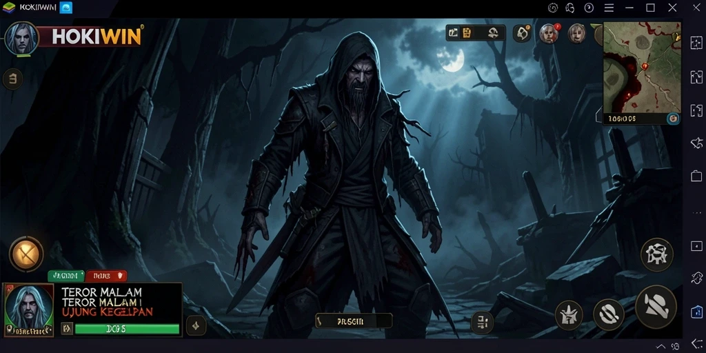 Tangkapan layar HOKIWIN menampilkan momen menegangkan dalam gameplay.