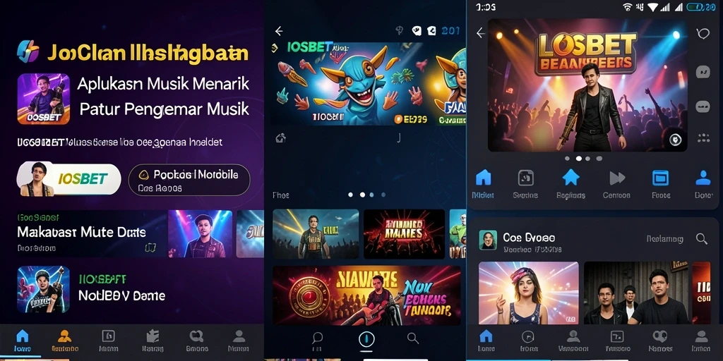 Tampilan antarmuka IOSBET yang menarik dengan berbagai lagu.