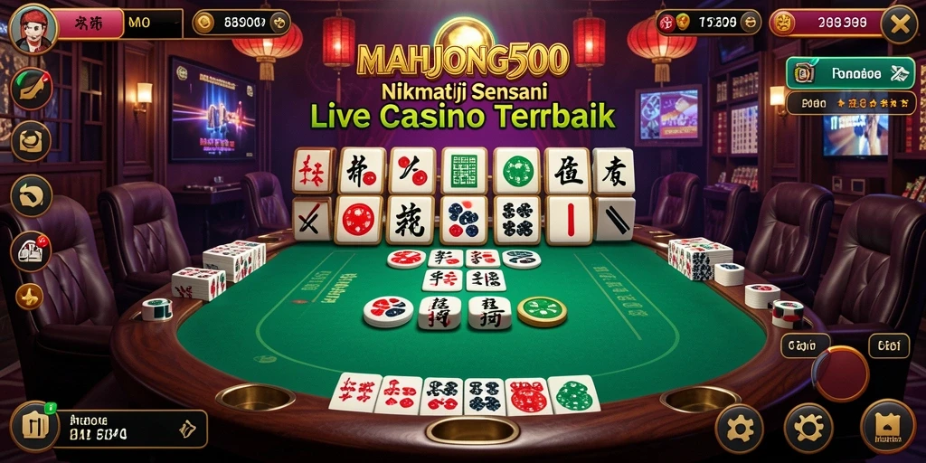 Tampilan gameplay Live Casino yang menarik di MAHJONG500.