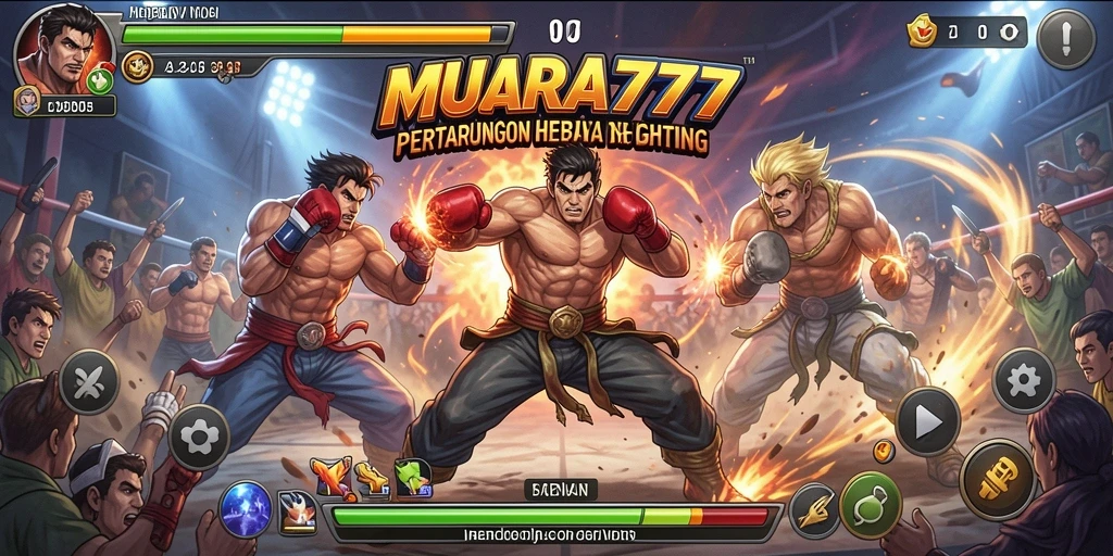 Tampilan gameplay MUARA777 dengan aksi pertarungan yang intens.