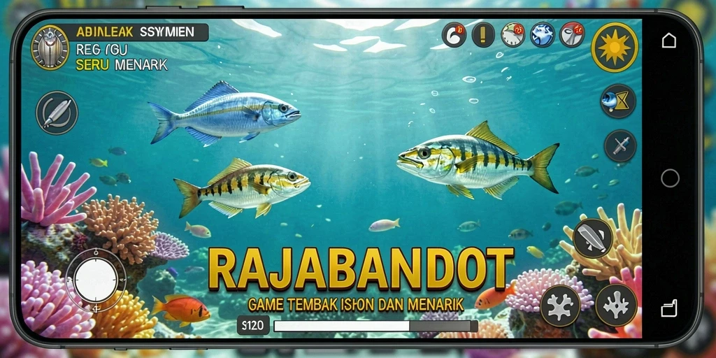Tangkapan layar menunjukkan serunya gameplay Tembak Ikan di RAJABANDOT.