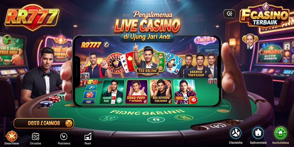Screenshot gameplay menarik dari RR777 dengan dealer langsung.