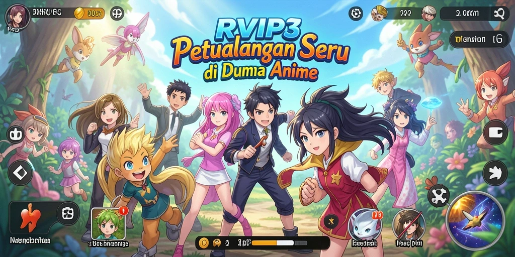 Tampilan menarik dari gameplay RVIP3 yang penuh petualangan Anime.