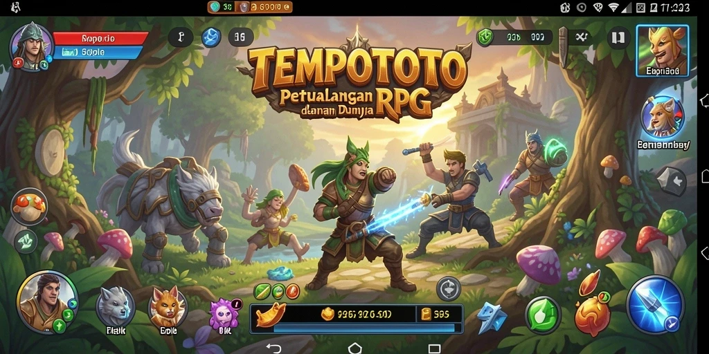 Screenshot game TEMPOTOTO menampilkan aksi petualangan RPG yang mendebarkan.